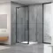 Душова кабіна Dusel DL198B+DL196B Black Matt, 90х90х190, скло прозоре, двері розпашні