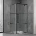 Душова кабіна Dusel DL198BP+DL196BP Black Matt Paint, 90х90х190, скло прозоре, двері розпашні