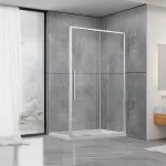 Душова кабіна Dusel DSL191+195 Chrome 120х80х190, двері розсувні, скло прозоре