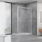 Душова кабіна Dusel DSL191+195 Chrome 120х80х190, двері розсувні, скло прозоре