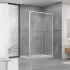 Душова кабіна Dusel DSL191+195 Chrome 120х80х190, двері розсувні, скло прозоре