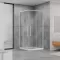 Душова кабіна DUSEL DSL194 Chrome 100х100х190, двері розсувні, скло прозоре