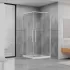 Душова кабіна DUSEL DSL194 Chrome 100х100х190, двері розсувні, скло прозоре