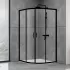 Душова кабіна Dusel EF-182B Black Matt, 90х90х190, двері розсувні, прозоре скло