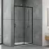 Душові двері Dusel EF185B Black Matt розсувні, скло прозоре, 120х190