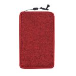 Килимок з підігрівом Теплик 50x30 см з термоізоляцією Стандарт темно-червоний з регулятором