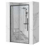 Душові двері Rea Solar 140 чорний матовий