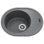 Мийка гранітна  Bretta Avalon 620х500х210  сірий металік
