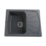 Мийка гранітна  Bretta Tera 610х500х204  сірий металік