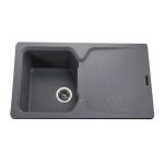 Мийка гранітна  Bretta Teca 860х500х190  сірий металік