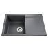 Мойка гранитная Bretta Metra 790х500х230  серый металлик