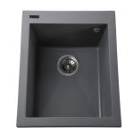 Мийка гранітна  Bretta Quadro 500х410х200 сірий металік