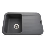 Мийка гранітна  Bretta Crystal 780х500х200  сірий металік