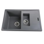 Мийка гранітна  Bretta Bretta 780х500х190  сірий металік