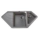 Мийка гранітна  Bretta Zegna 1000х500х219  сірий камінь