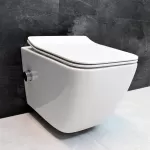 Унітаз-біде підвісний Dusel Cubis Mix DWHT10201030М зі змішувачем і сидінням Slim Soft-Close