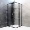 Душова кабіна Dusel DSL194B Black Matt 100х100х190, двері розсувні, прозоре скло