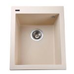 Мийка гранітна  Bretta Quadro 500х410х200 слонова кістка