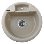 Мийка гранітна  Bretta Alaska 480х190  слонова кістка