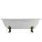 Ванна окремостояча глянцева Amidicon Olimpia 180х90 біла з литого каменю бронзові ніжки