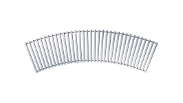 Решітка алюмінієва радіусна для конвектора Teplowatt 3500х265 з висотою 10 мм