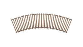 Решітка дерев'яна радіусна для конвектора Teplowatt Дуб 3500х265 з висотою 16 мм