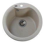 Мийка гранітна  Bretta Rondo 485х215 піщаний