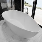 Ванна окремостояча матова Amidicon Santorini 166х78 з литого каменю