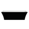 Ванна окремостояча глянцева Amidicon Sparta 173х73 чорна з литого каменю