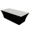 Ванна окремостояча глянцева Amidicon Sparta 173х73 чорна з литого каменю