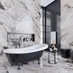 Ванна окремостояча матова Amidicon Symphony 167х78 чорна з литого каменю чорні ніжки