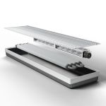 Конвектор внутрішньопідлоговий Teplowatt 500х265 Turbo сірий дренаж