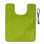 Килимок з підігрівом для туалету Теплик 55x70 см з термоізоляцією Комфорт світло-зелений