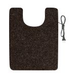 Килимок з підігрівом для туалету Теплик 55x70 см з термоізоляцією Стандарт темно-коричневий