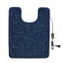 Килимок з підігрівом для туалету Теплик 55x70 см з термоізоляцією Стандарт темно-синій з вимикачем