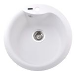 Мийка гранітна Bretta Rondo 485х215 білий