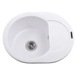 Мийка гранітна  Bretta Round 600х470х220  білий